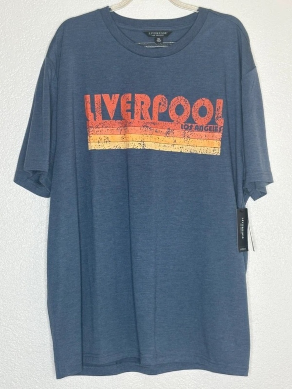 Liverpool Los Angeles Retro Graphic Tee Blue XL NWT